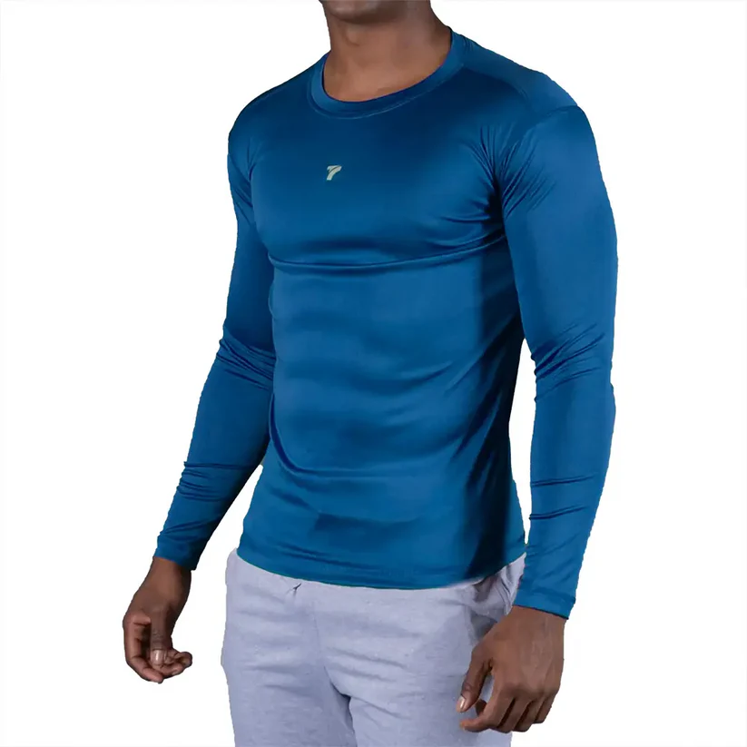 BUZO COMPRESION HOMBRE - AZUL PETROLEO OSCURO