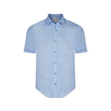 Camisa manga corta azul