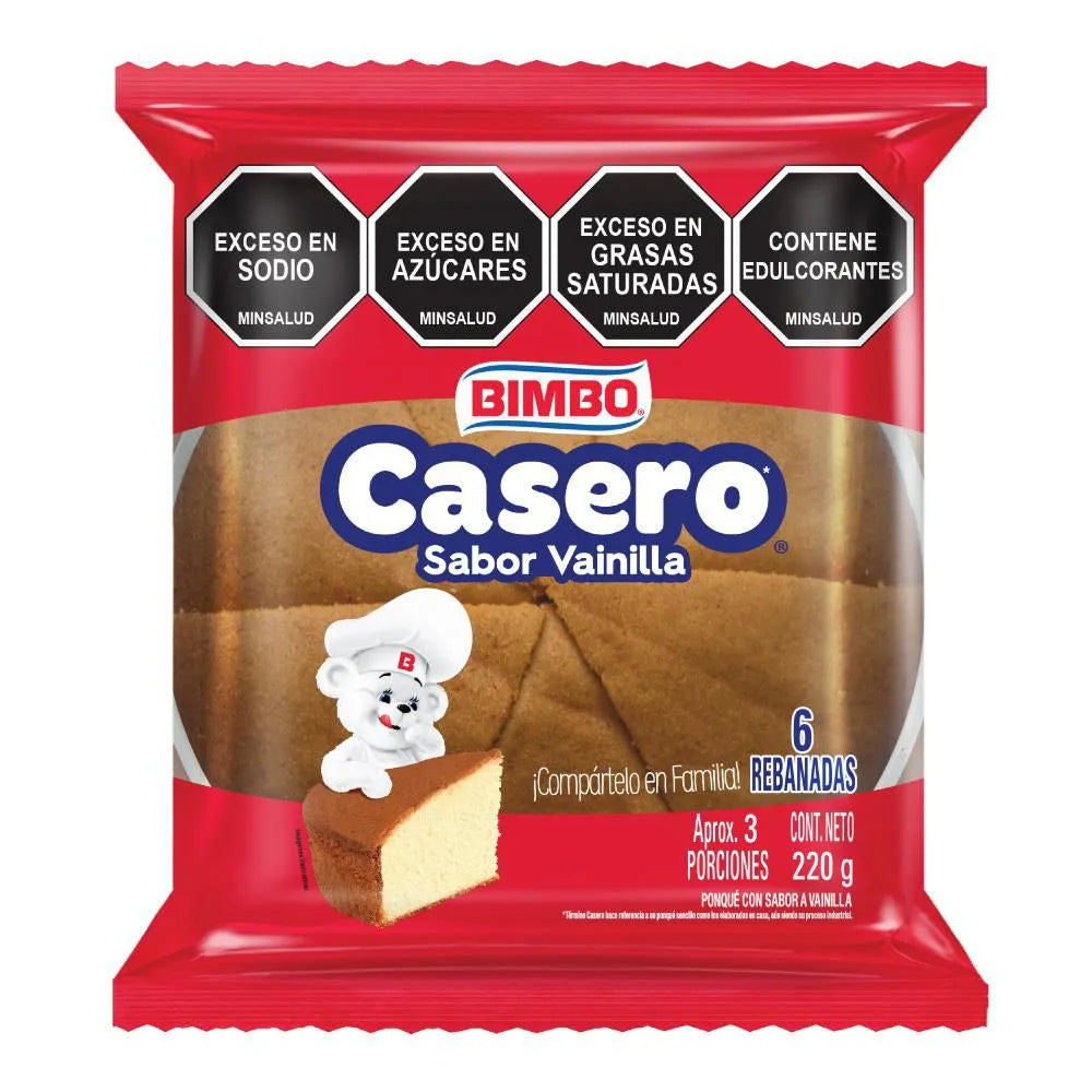 Ponqué BIMBO Casero Vainilla (220 gr)