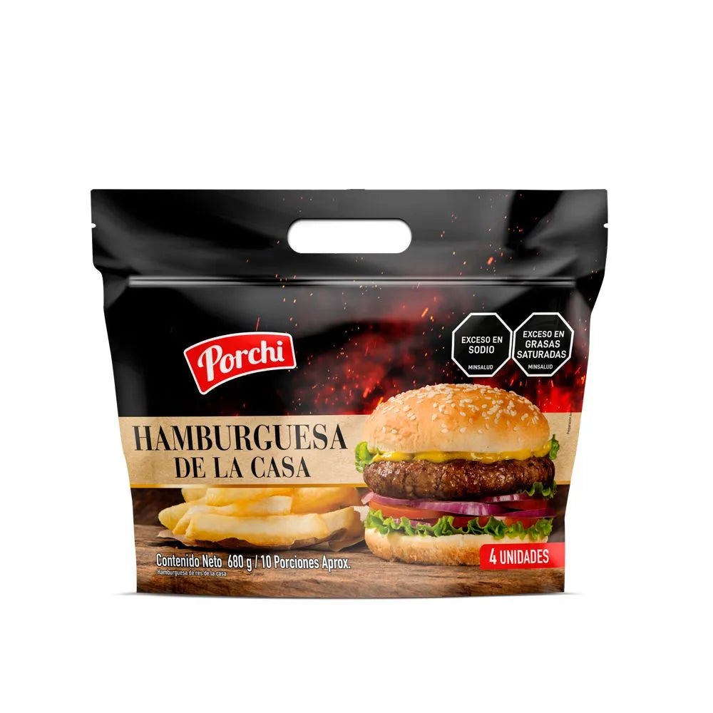 Hamburguesa PORCHI de la casa x4und (680 gr)