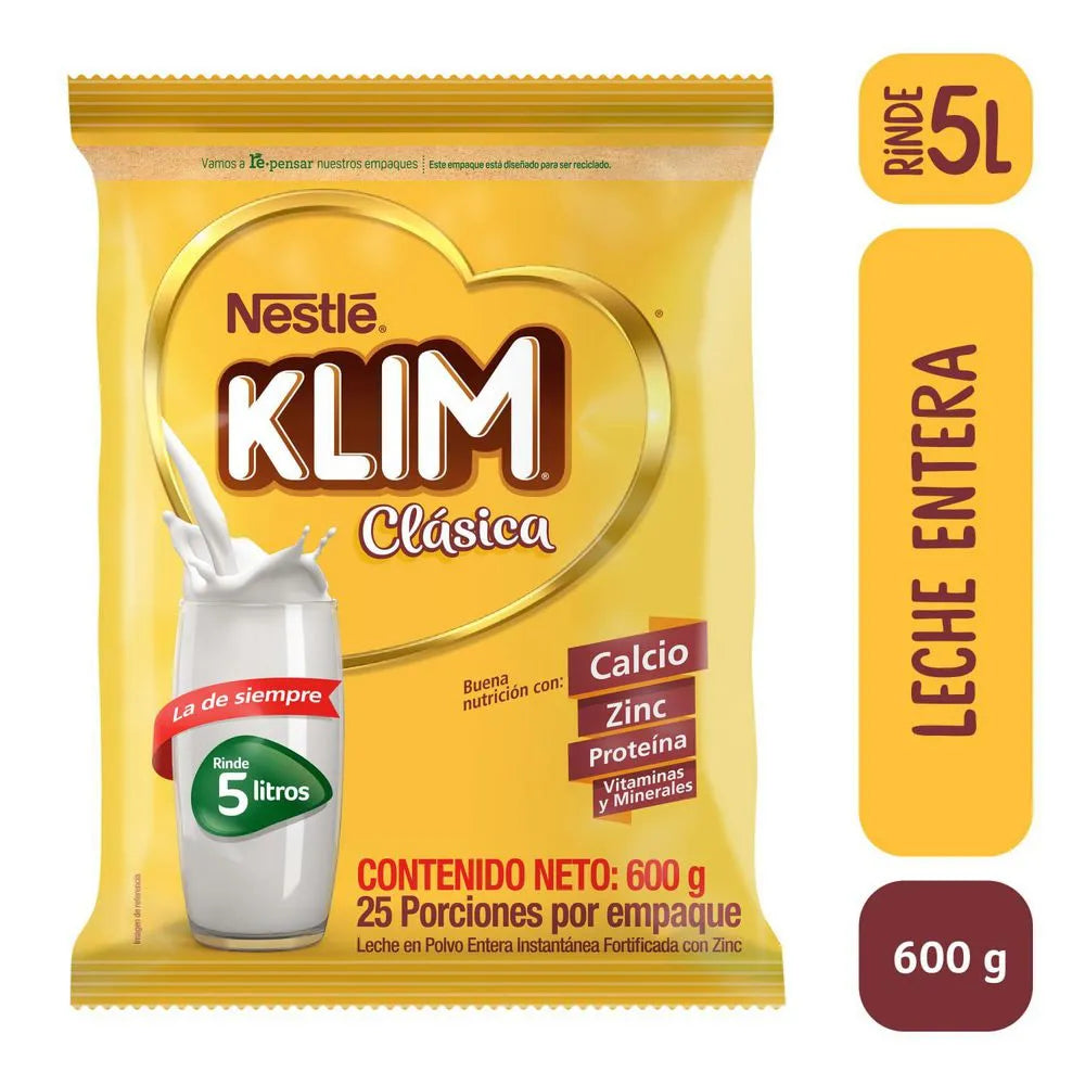 Leche en polvo KLIM clásica bolsa (600 gr)