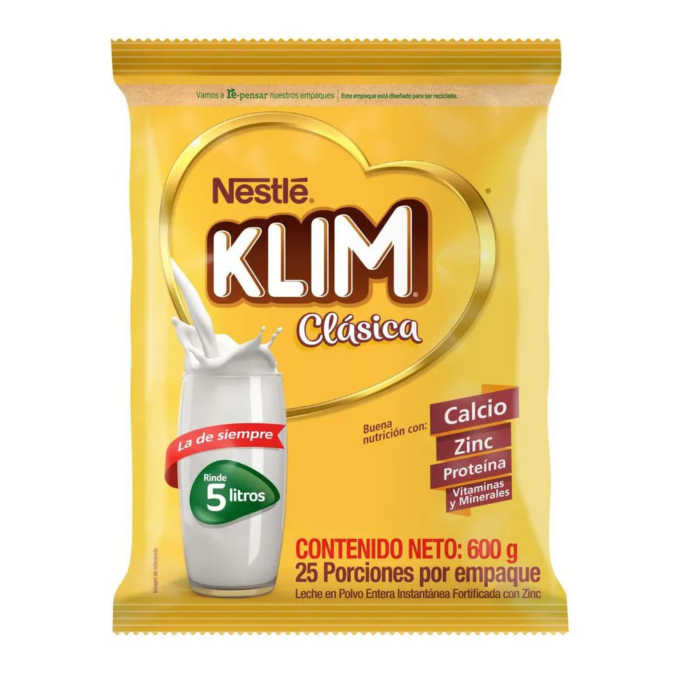 Leche en polvo KLIM clásica bolsa (600 gr)