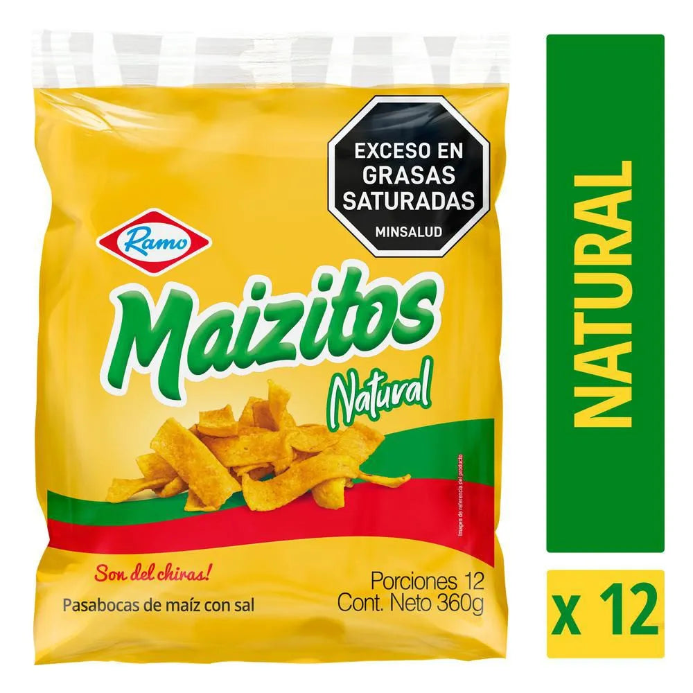 Pasabocas Maizitos RAMO Natural x12und (360 gr)
