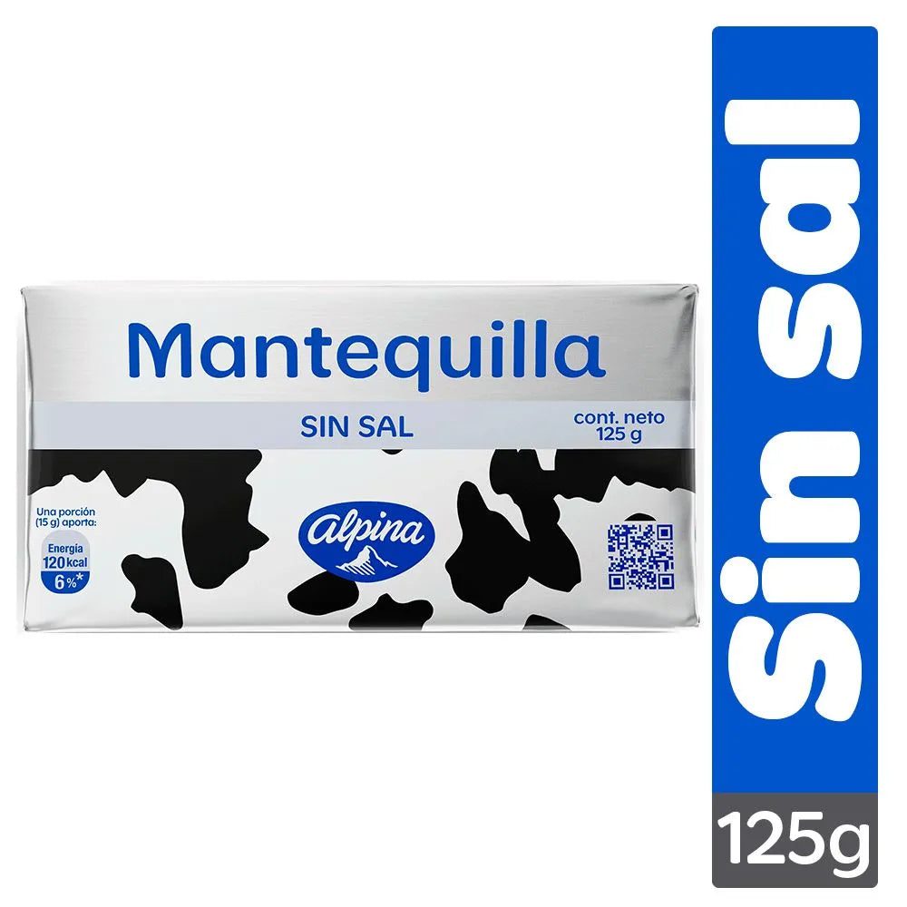 Mantequilla Sin Sal ALPINA 125 gr