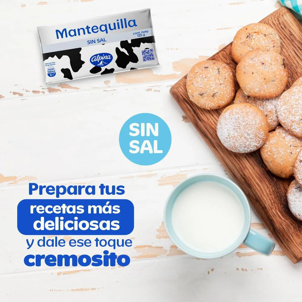 Mantequilla Sin Sal ALPINA 125 gr