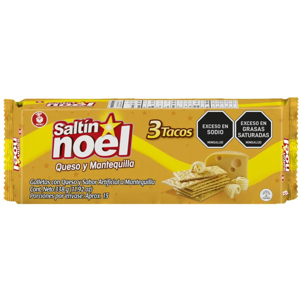 Galletas SALTIN NOEL queso mantequilla x3 tacos (338 gr)